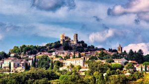 Château de La Barben et ses jardins, cadre du parc Rocher Mistral