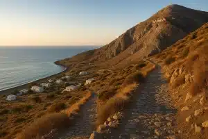 Littoral vallonné au coucher du soleil